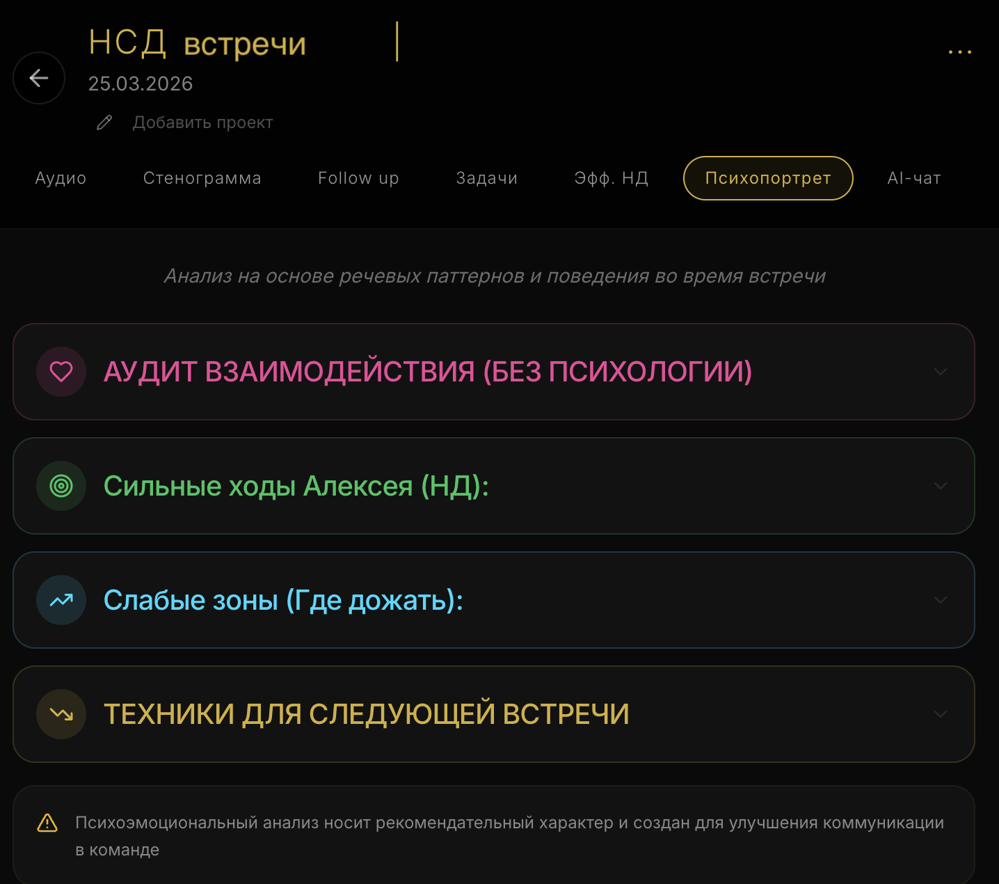 Поведенческий портрет участников: паттерны, сильные ходы, слабые зоны